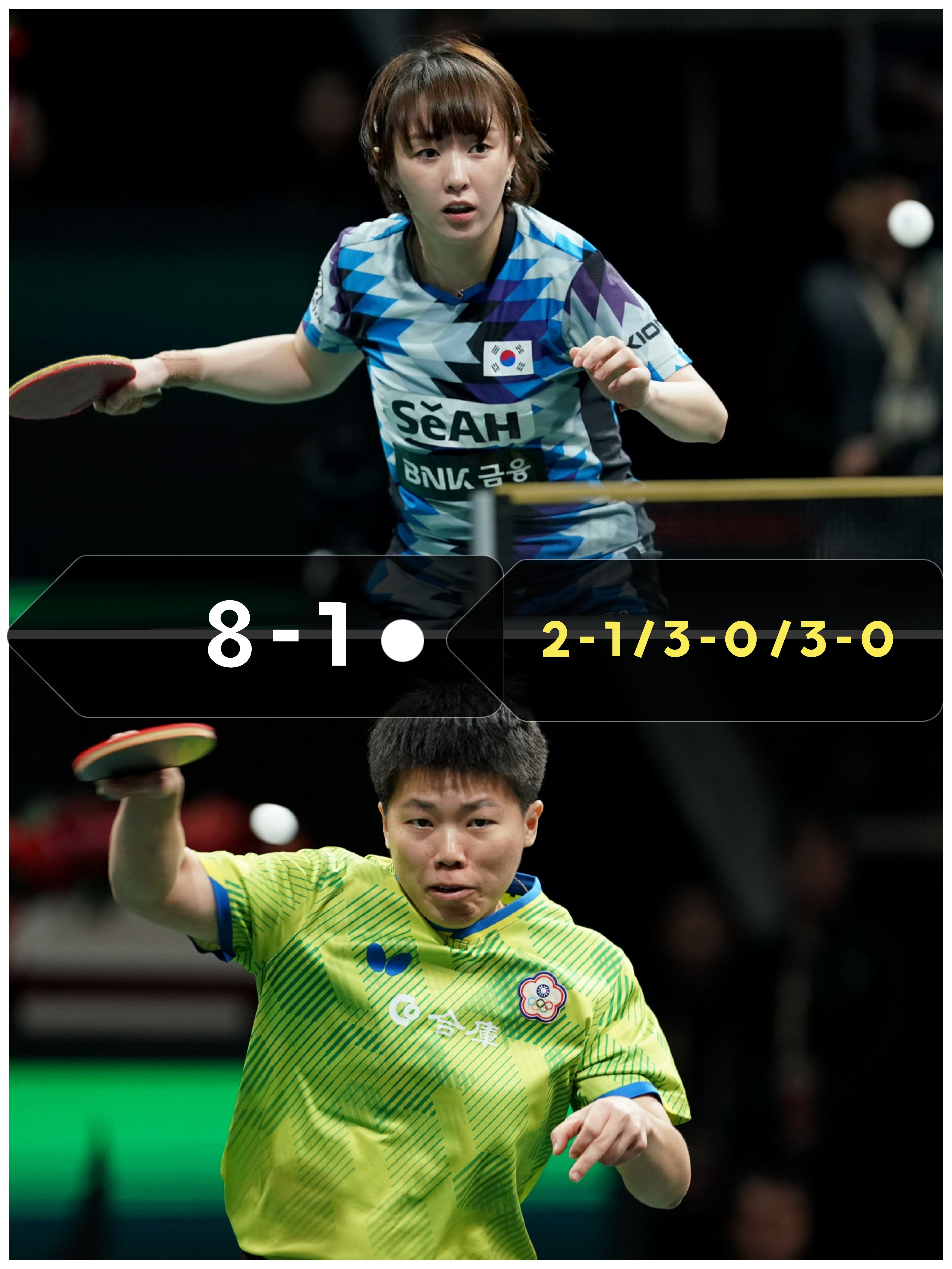 包含韩国乒乓球队轻取中国乒乓球队，波尔绝境逆转的词条